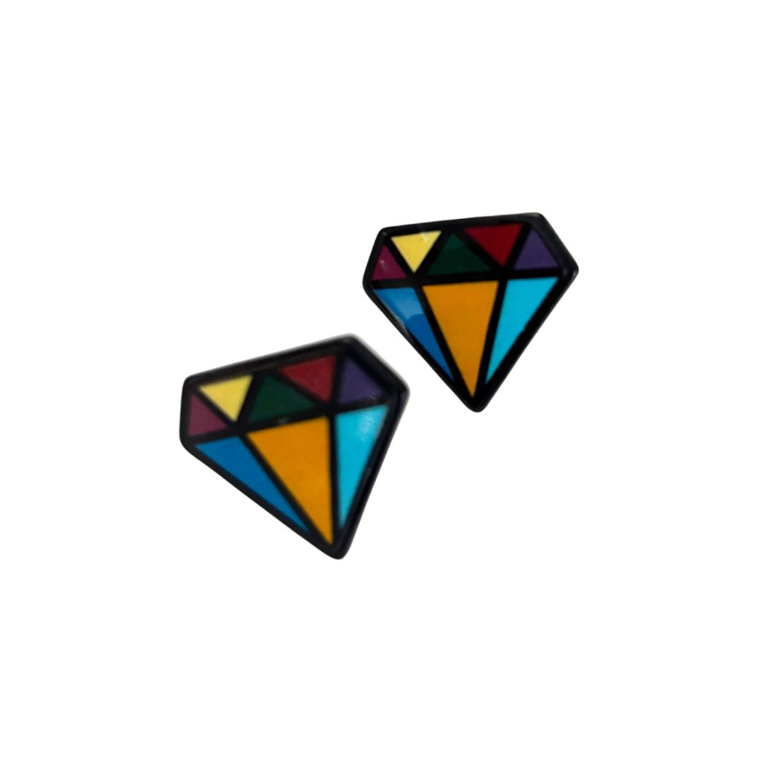 Pop Art High Gloss Statement Stud Earrings | 10 Designs to Choose From