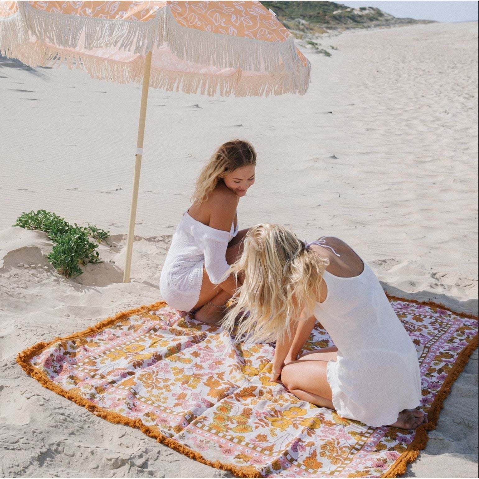 Poppy Throw Blanket or Beach Blanket | Extra Large 63" x 79" Woven Snuggle Blanket, Picnic Mat