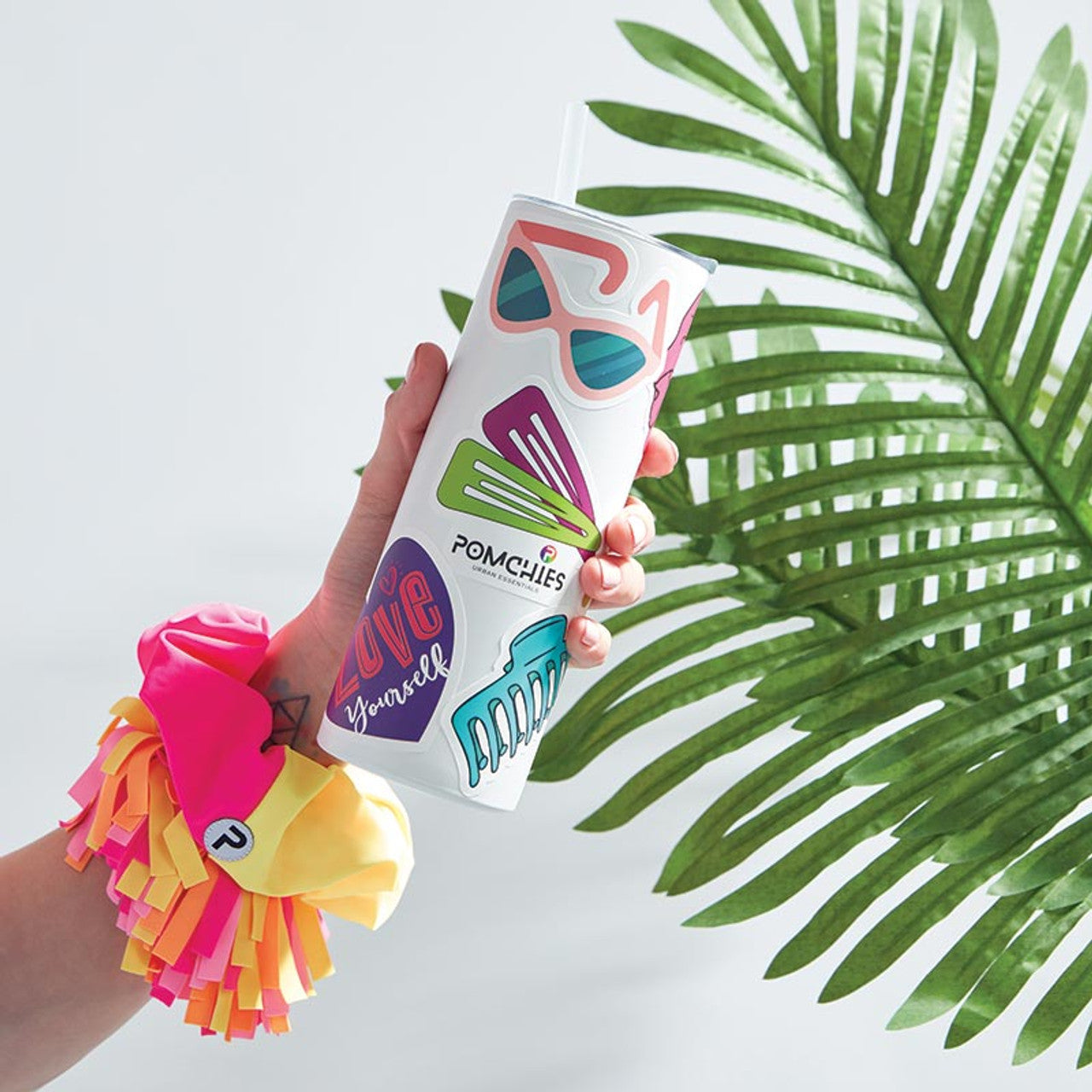 Positive Affirmations Water Bottle Stickers Set | 3 Assorted Waterproof Decals | 3'' sq