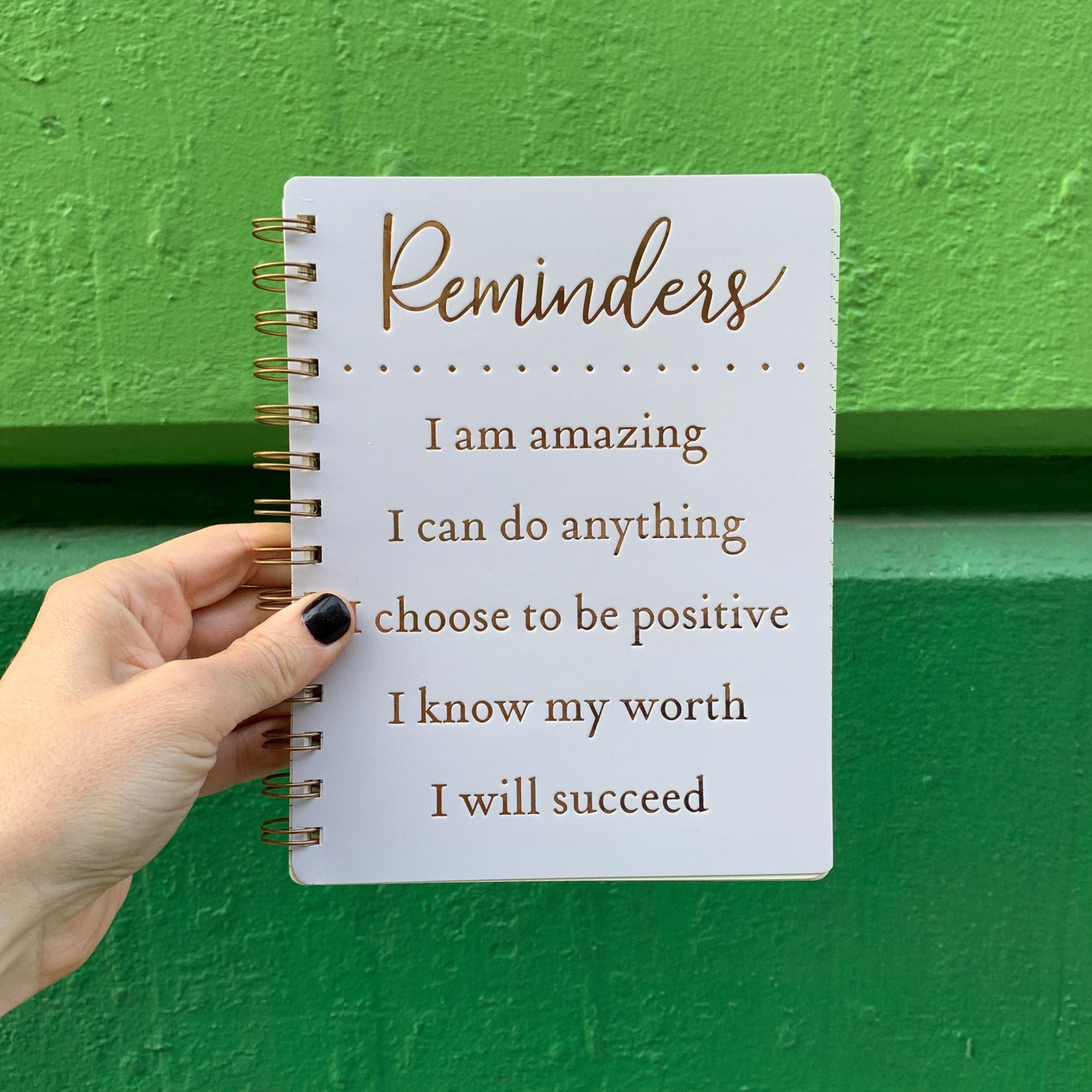 Positive Reminders - I Am Amazing Spiral Notebook | 5.75" x 7.50" | 120 Lined Pages