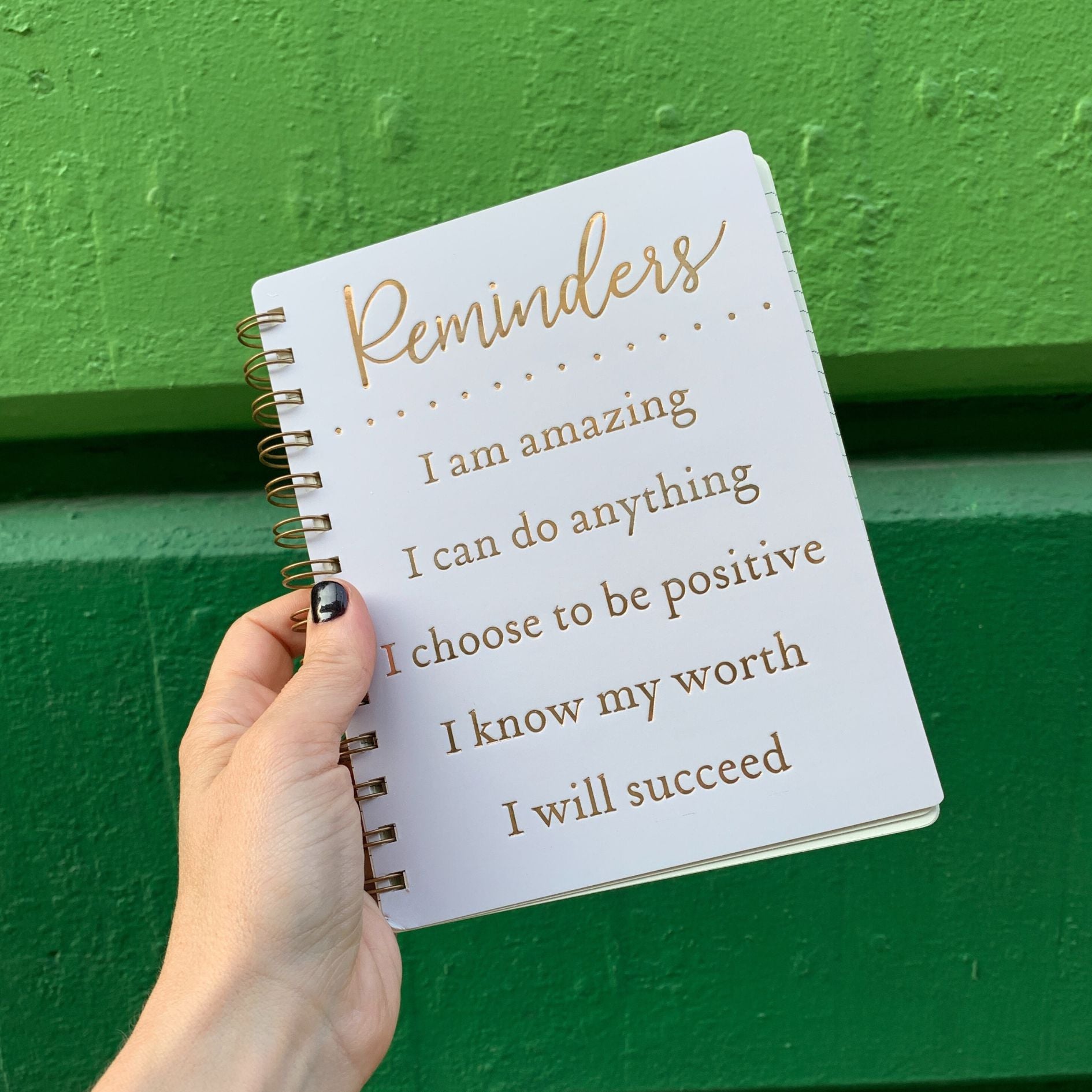 Positive Reminders - I Am Amazing Spiral Notebook | 5.75" x 7.50" | 120 Lined Pages