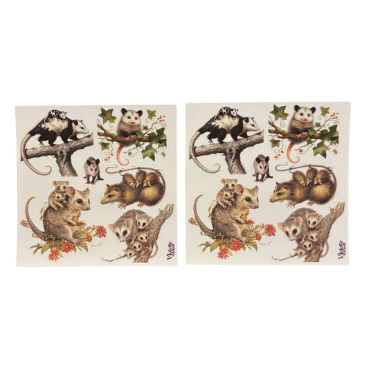 Possum Stickers | 4" x 4" | 2 Sheets-Violette Stickers-The Bullish Store