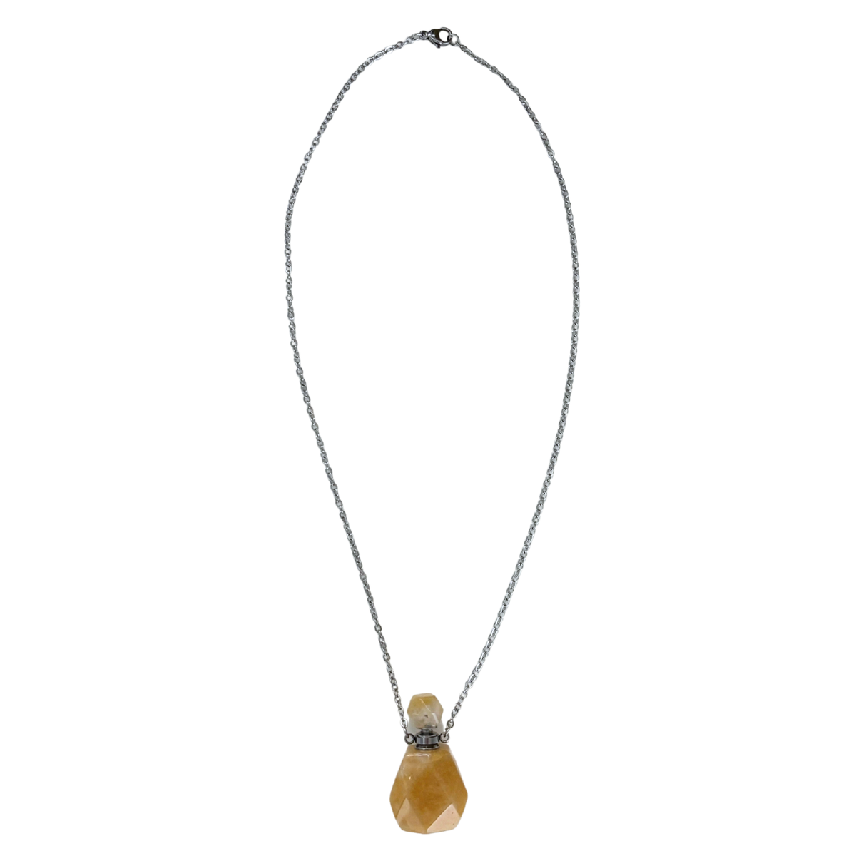 Potion Bottle Crystal Necklace in 4 Colorways | Refillable Natural Stone Vial Pendant-Paper & Quartz-The Bullish Store