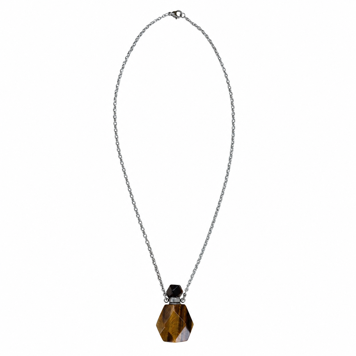 Potion Bottle Crystal Necklace in 4 Colorways | Refillable Natural Stone Vial Pendant-Paper & Quartz-The Bullish Store
