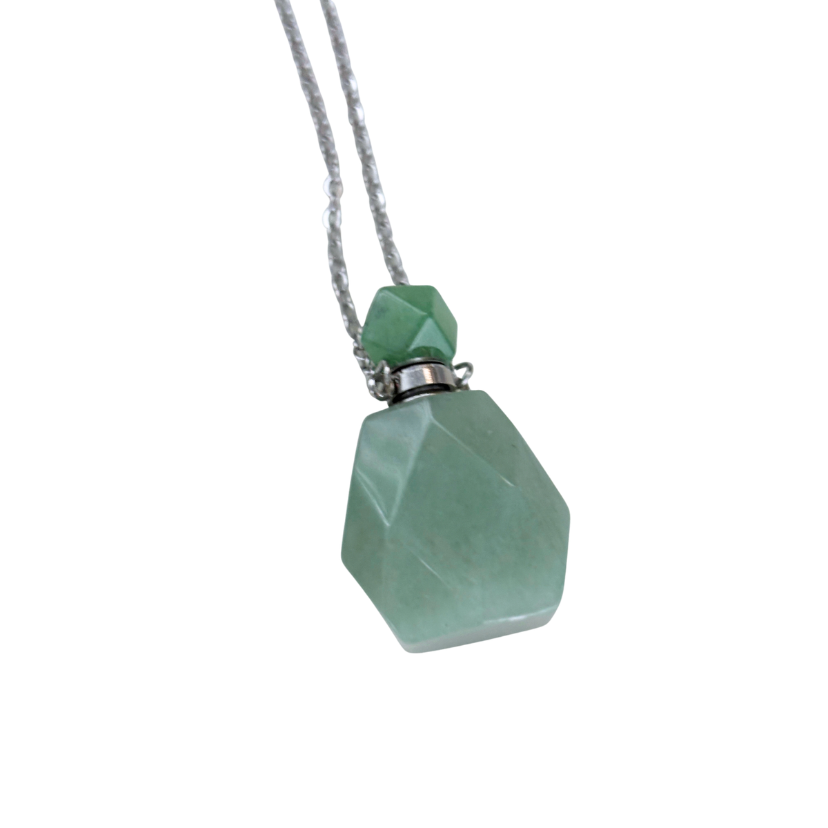Potion Bottle Crystal Necklace in 4 Colorways | Refillable Natural Stone Vial Pendant-Paper & Quartz-The Bullish Store