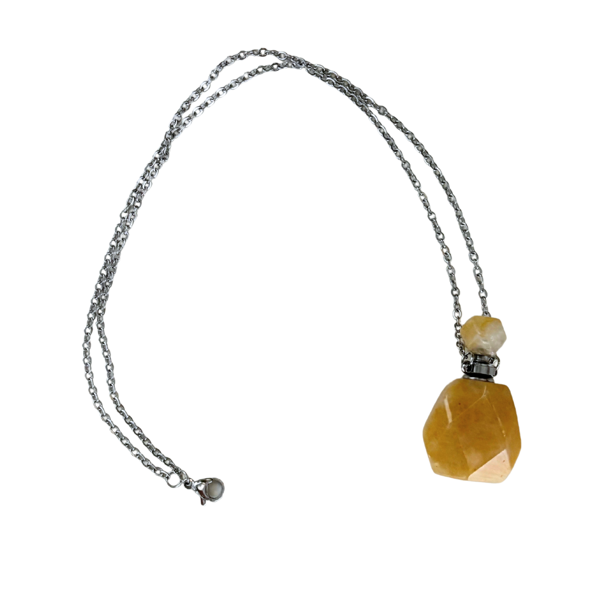 Potion Bottle Crystal Necklace in 4 Colorways | Refillable Natural Stone Vial Pendant-Paper & Quartz-The Bullish Store