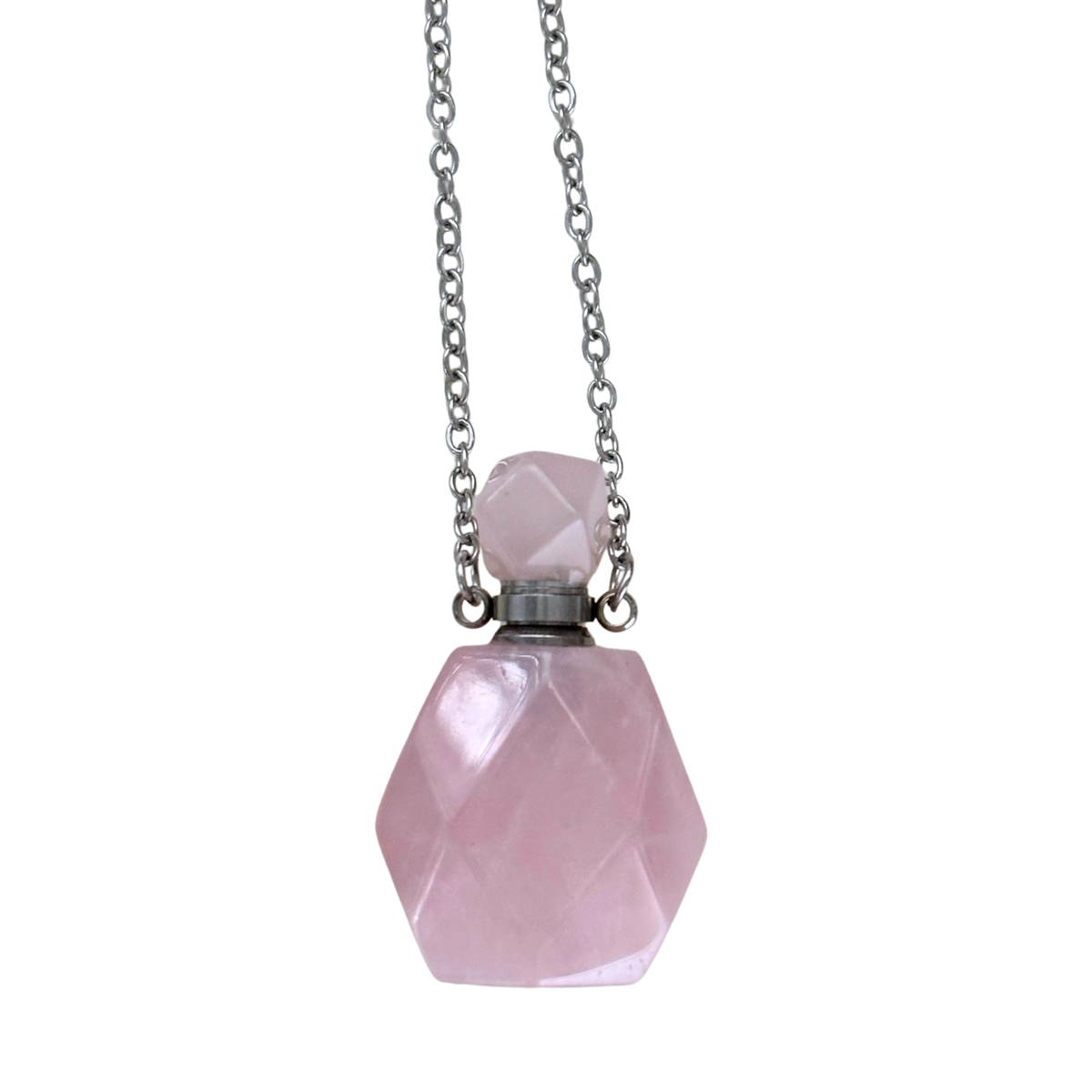 Potion Bottle Crystal Necklace in 4 Colorways | Refillable Natural Stone Vial Pendant-Paper & Quartz-The Bullish Store