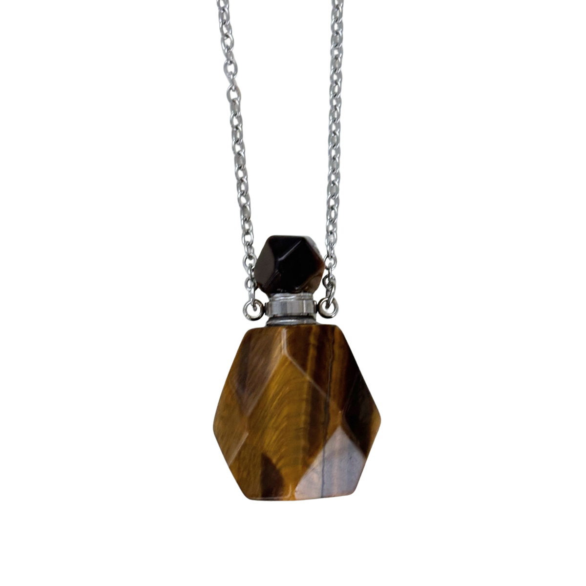 Potion Bottle Crystal Necklace in 4 Colorways | Refillable Natural Stone Vial Pendant-Paper & Quartz-The Bullish Store