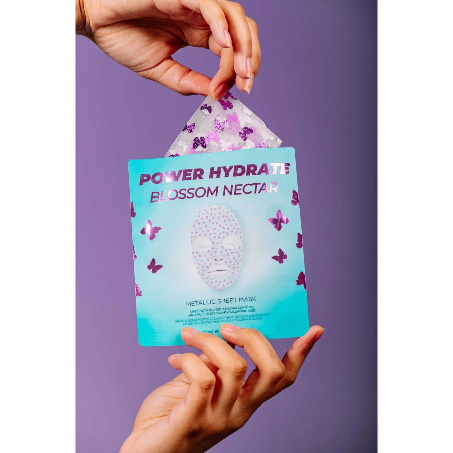 Power Hydrate Blossom Nectar Metallic Face Sheet Mask | Vegan South Korean Skincare