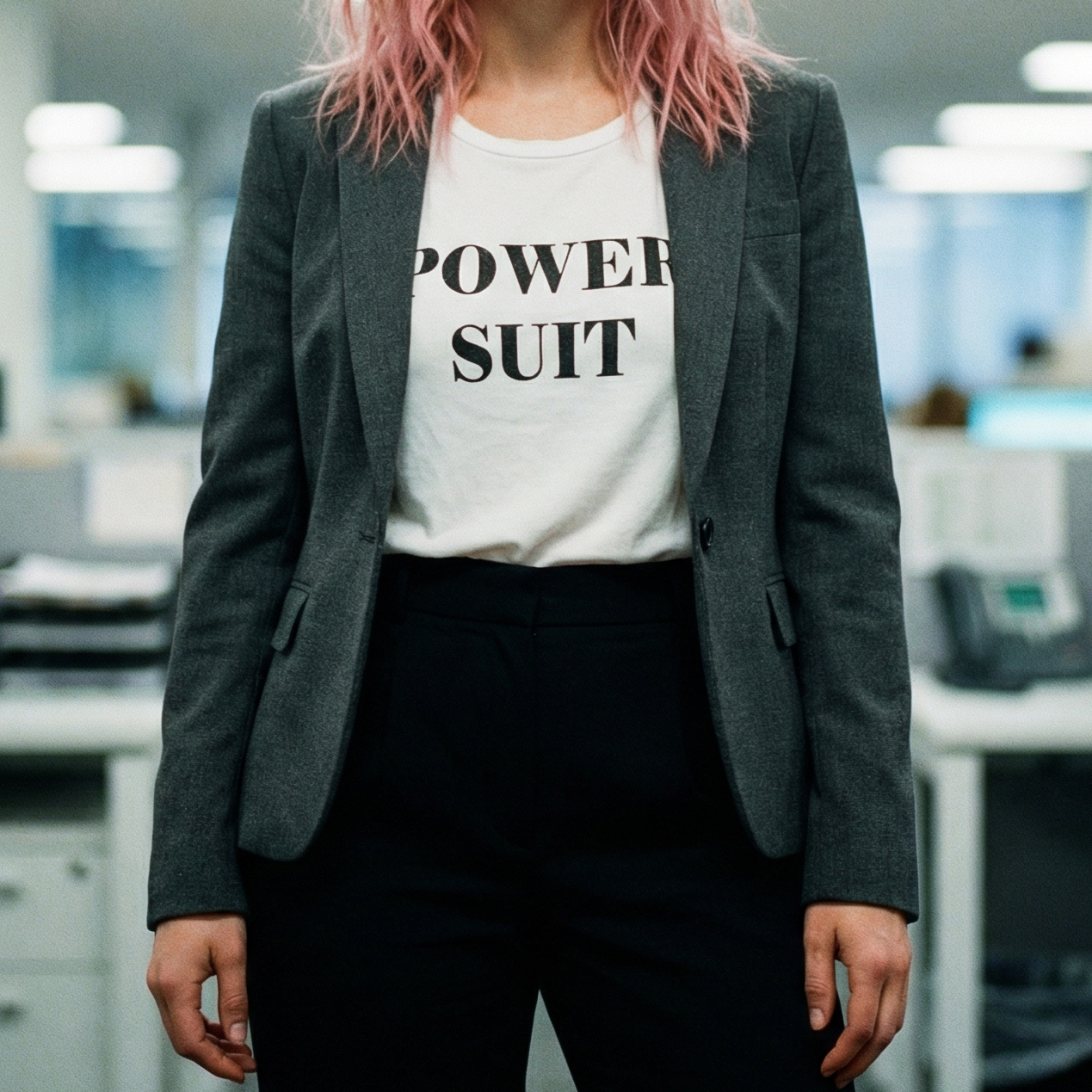Power Suit Drapey Women's Tee [SIZE SM REMAINING]