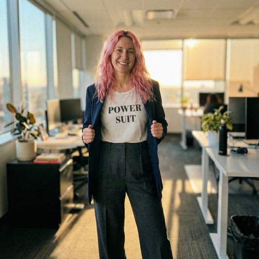 Power Suit Drapey Women's Tee [SIZE SM REMAINING]