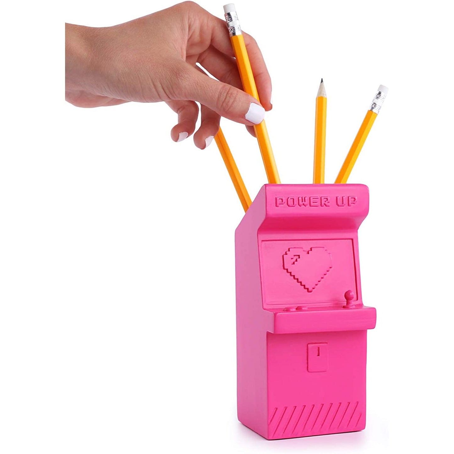 Power Up Retro Arcade Pen Pot — Bulk Lot of 24 (Gifting, Events & Resale)-Mustard-The Bullish Store