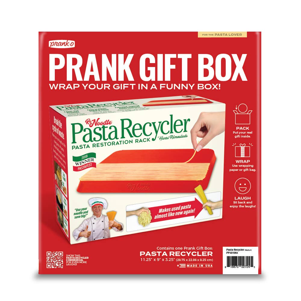 Prank Gift Box ReNoodle Pasta Recycler | Hilarious Fake-Out Empty Box for Any Gift