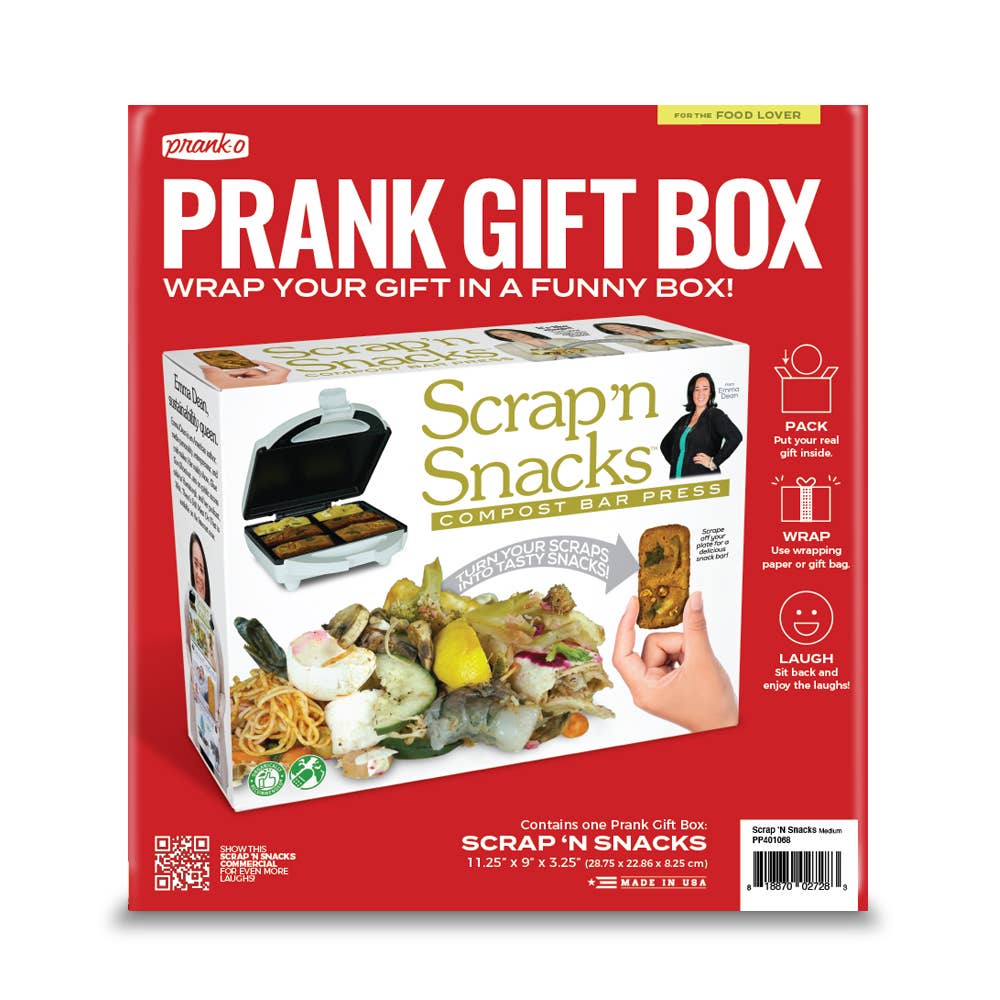 Prank Gift Box Scrap'n Snacks | Hilarious Fake-Out Empty Box for Any Gift