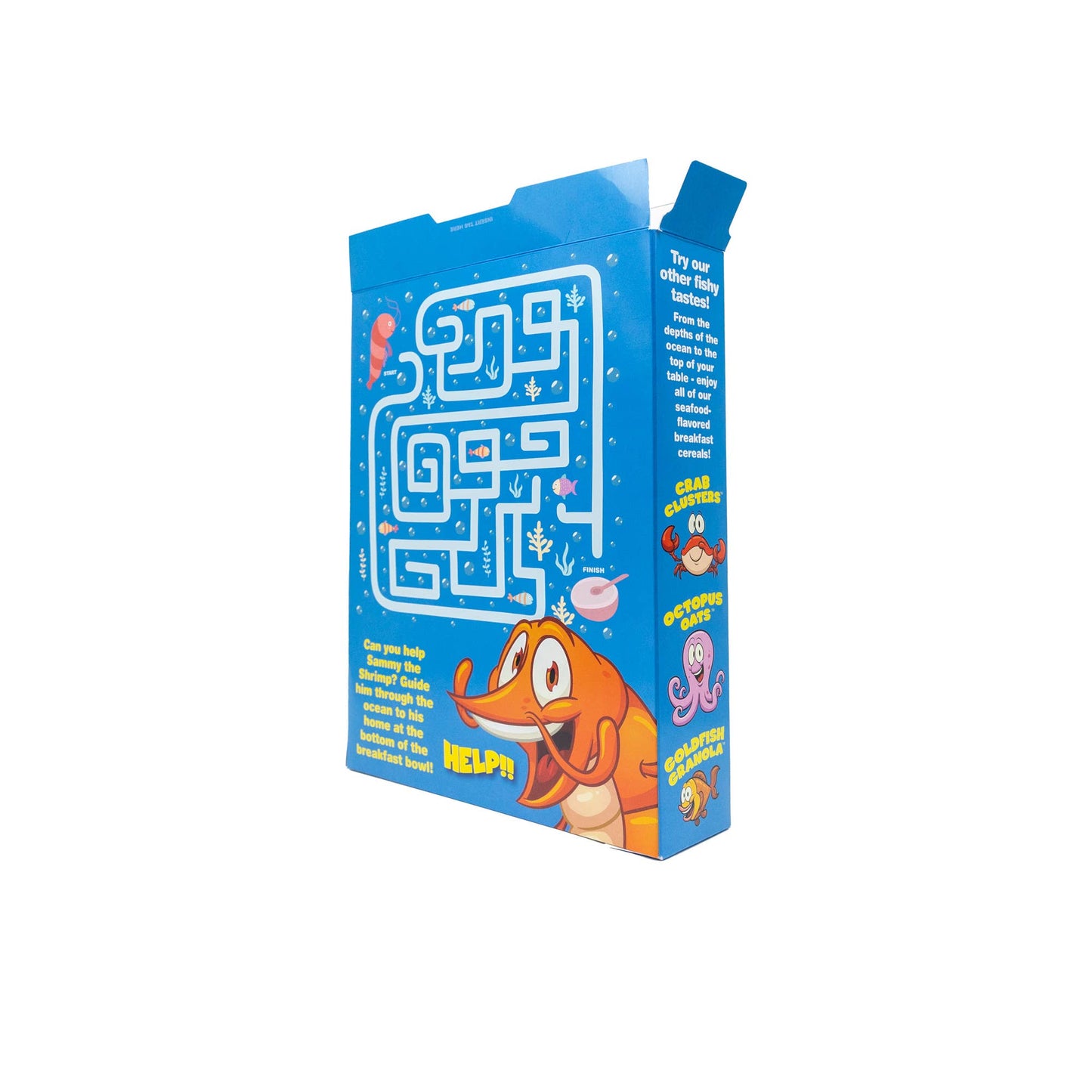 Prank Gift Box Shrimp Smacks Cereal | Hilarious Fake-Out Empty Box for Any Gift