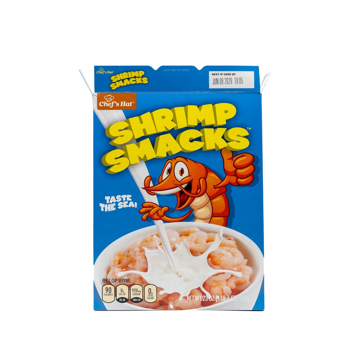 Prank Gift Box Shrimp Smacks Cereal | Hilarious Fake-Out Empty Box for Any Gift