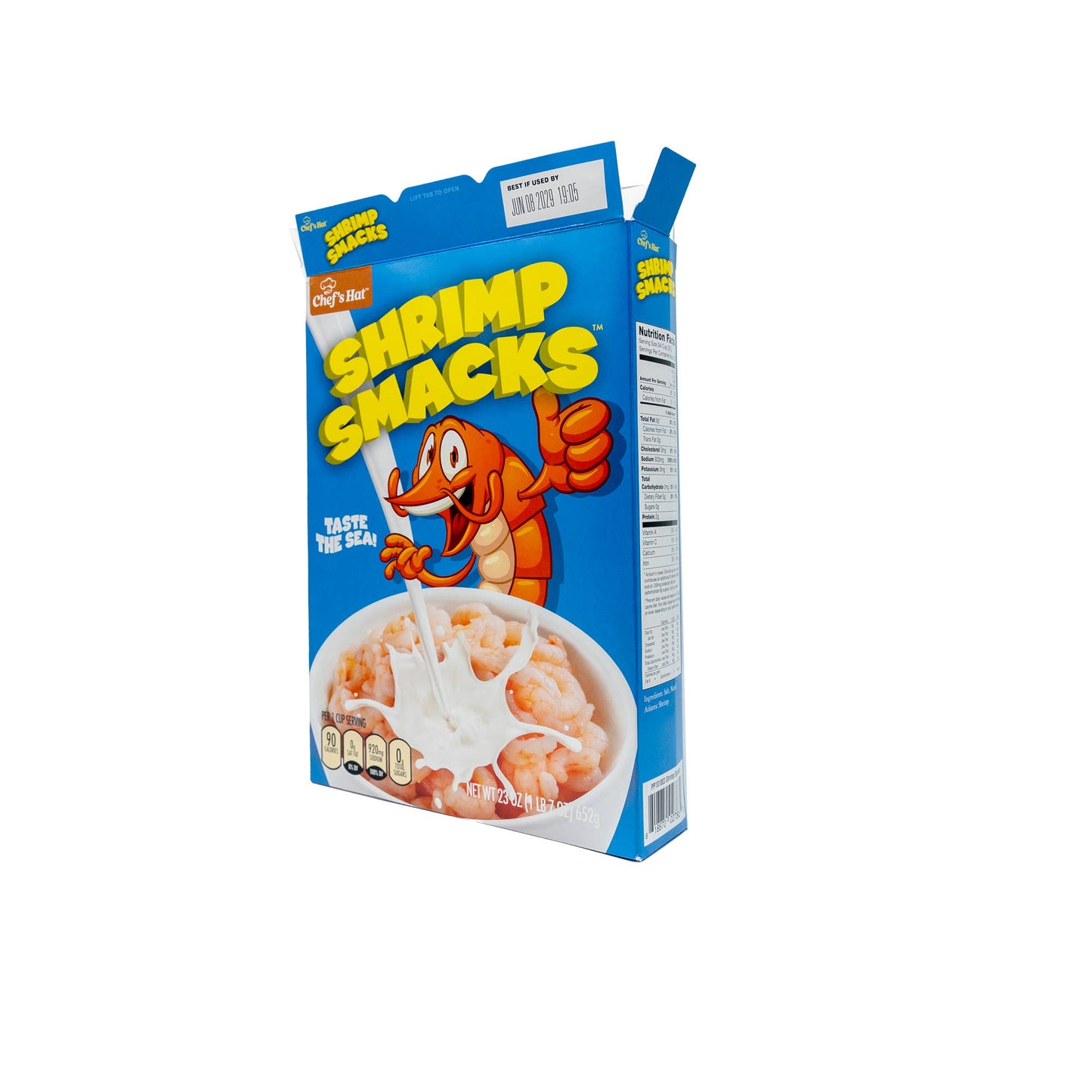Prank Gift Box Shrimp Smacks Cereal | Hilarious Fake-Out Empty Box for Any Gift