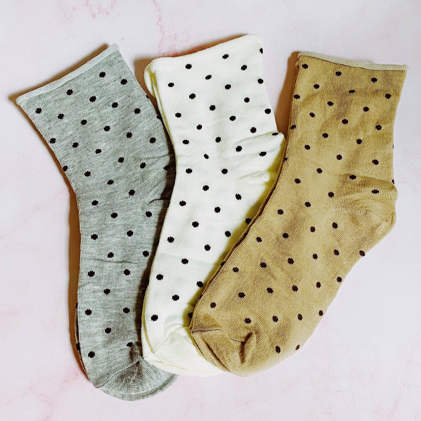 Precious Polka Dot Socks – Set of 3 Coordinating Pairs