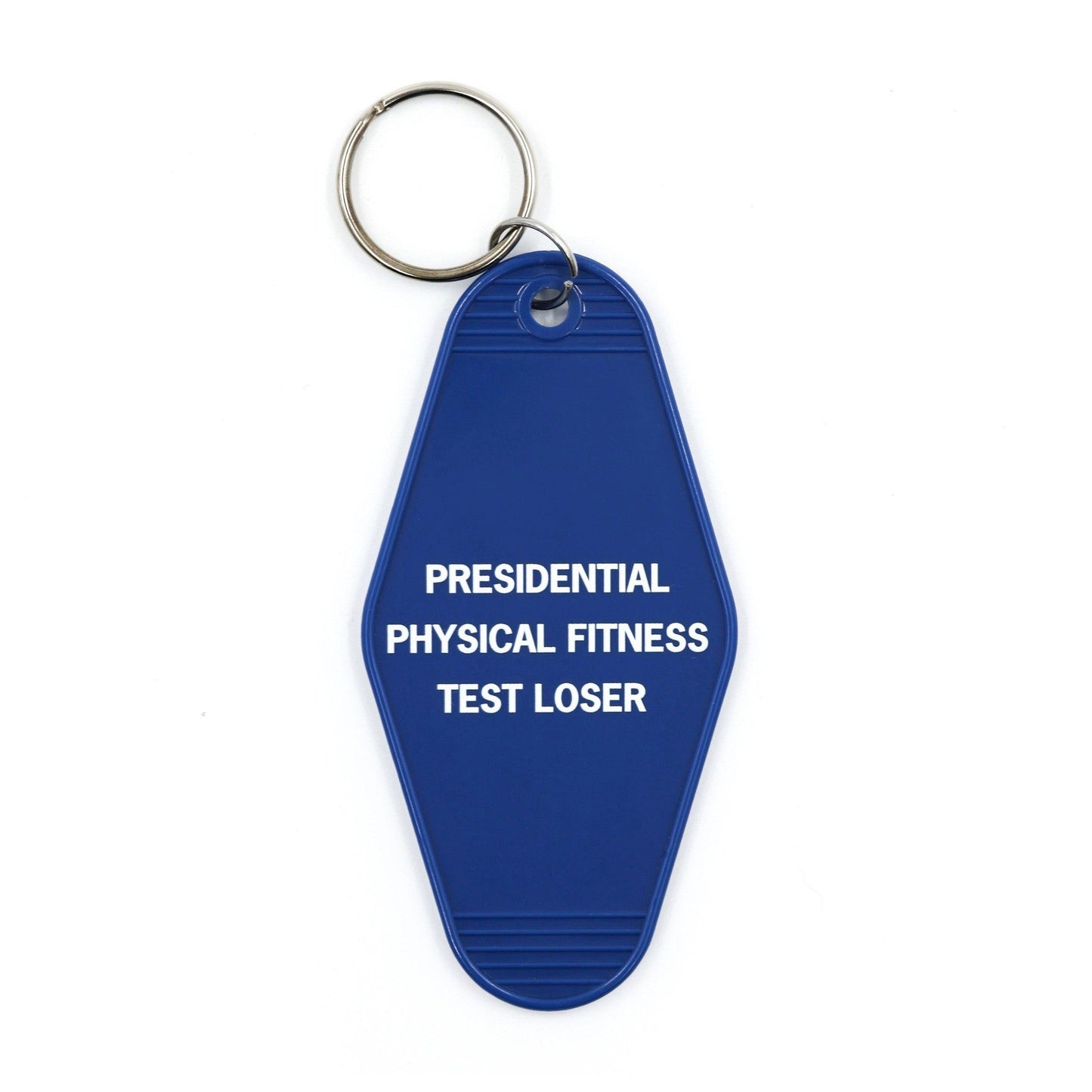 Presidential Physical Fitness Test Loser Motel Style Keychain in Blue