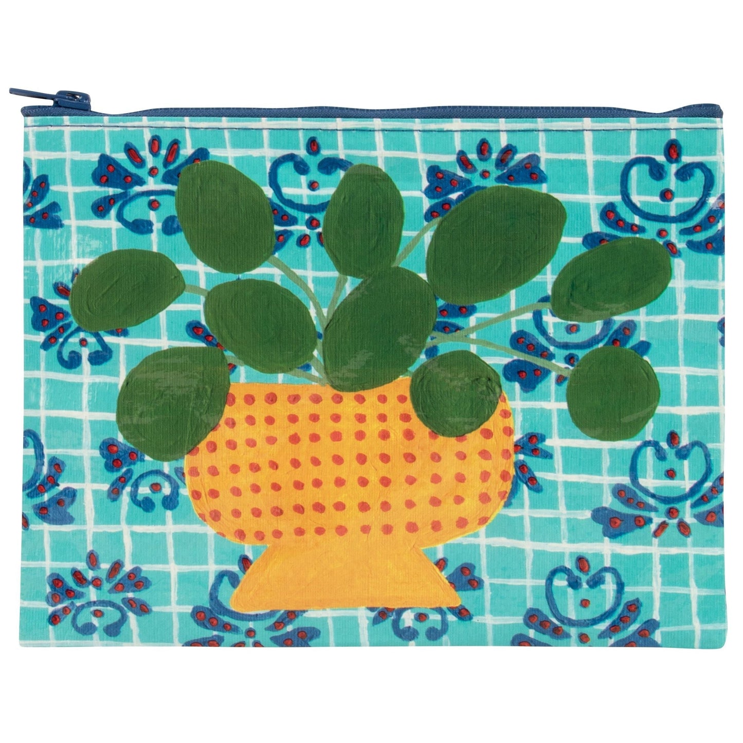 Pretty Plant Recycled Material Zipper Pouch
