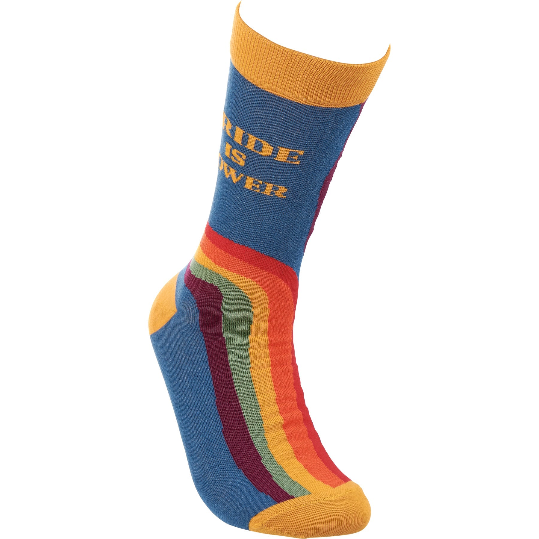 Pride Is Power Retro Socks | Rainbow LGBTQ Unisex
