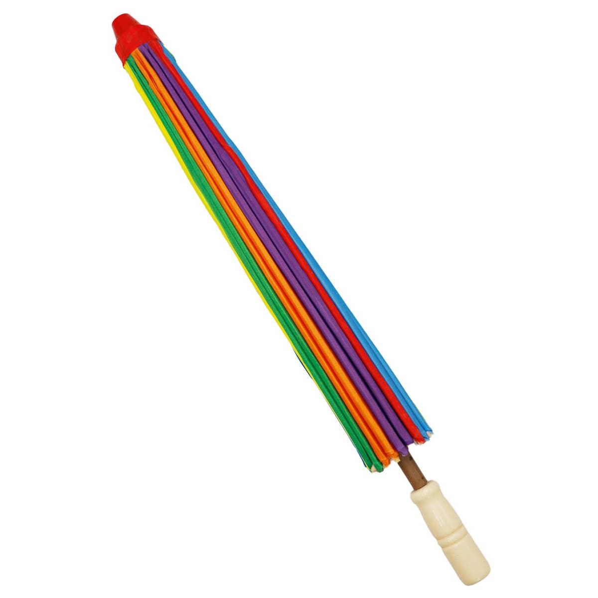 Pride Parasol Sun Umbrella | LGBTQ+ Rainbow Pride Oilpaper Sunshade, Parade Gear