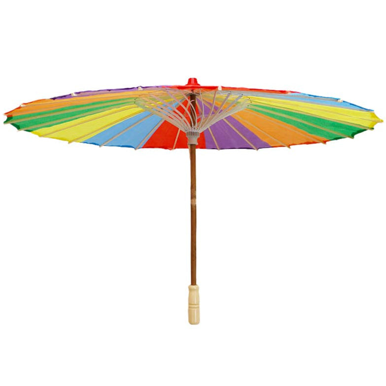 Pride Parasol Sun Umbrella | LGBTQ+ Rainbow Pride Oilpaper Sunshade, Parade Gear