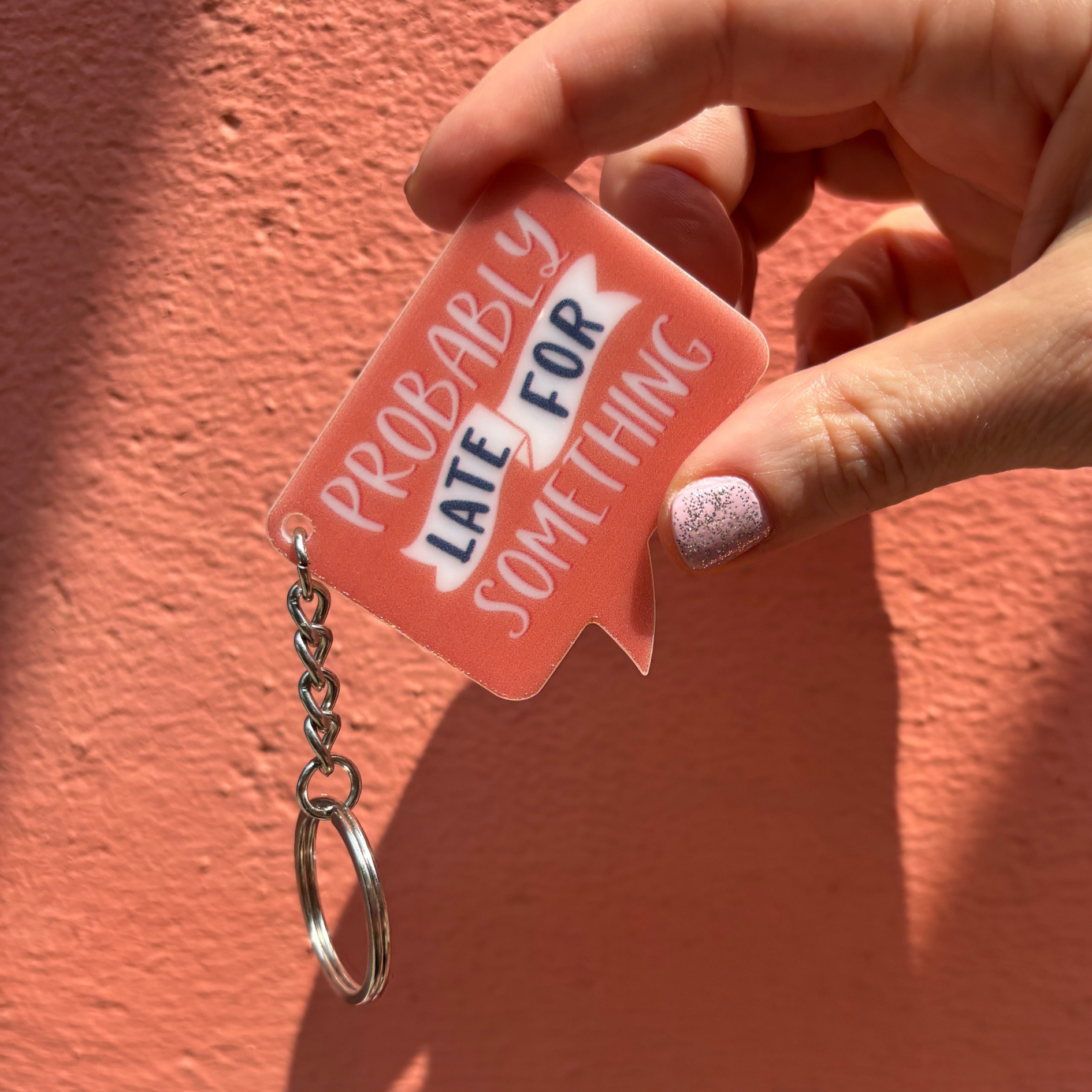 Probably Late For Something Keychain-Creative Brands-The Bullish Store