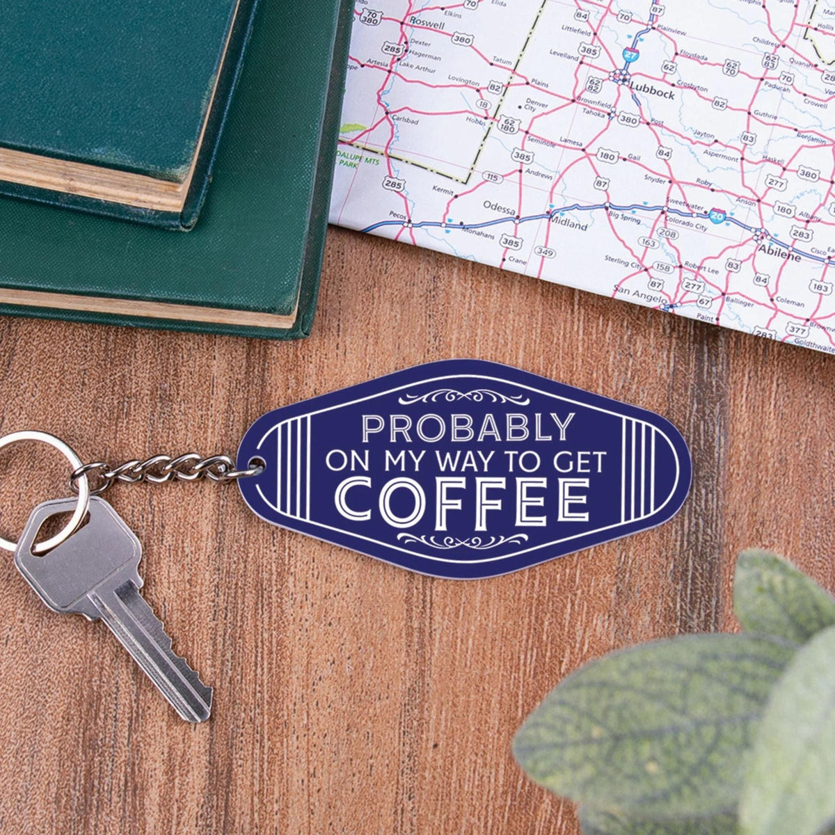 Probably On My Way To Get Coffee Keychain-Creative Brands-The Bullish Store