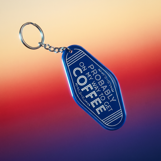 Probably On My Way To Get Coffee Keychain-Creative Brands-The Bullish Store