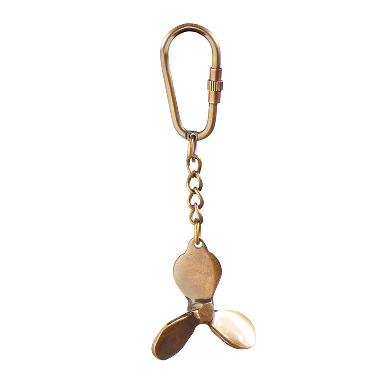 Propeller Vintage Style Keychain | Keyholder Keytag in Metal Key Clasp | 4"