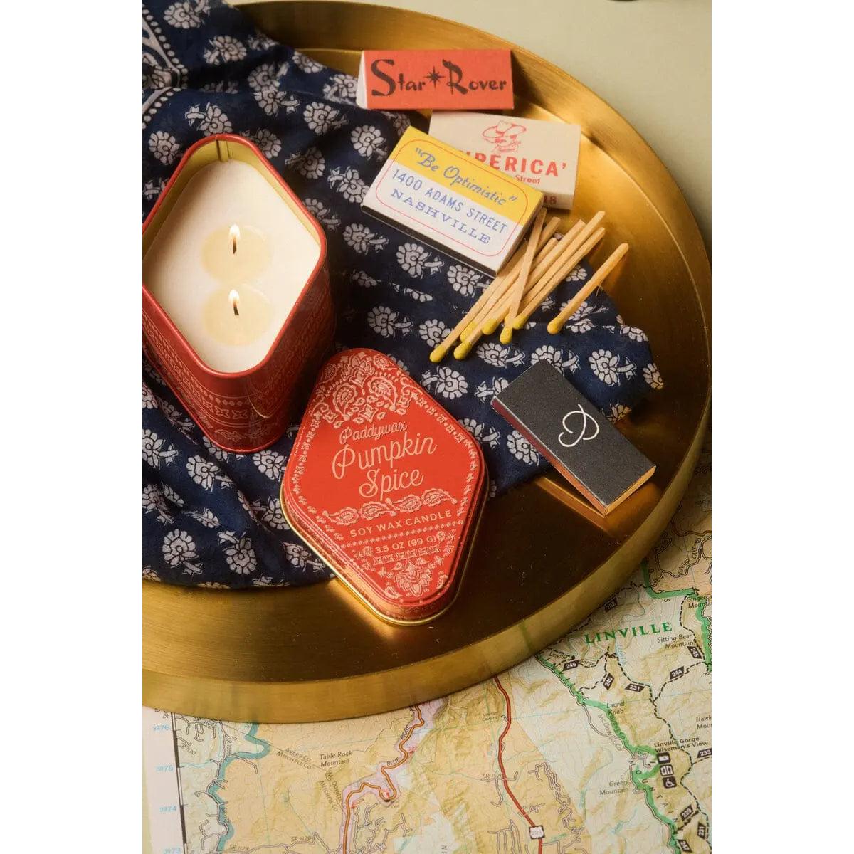 Pumpkin Spice Station Tin Candle - lifestyle