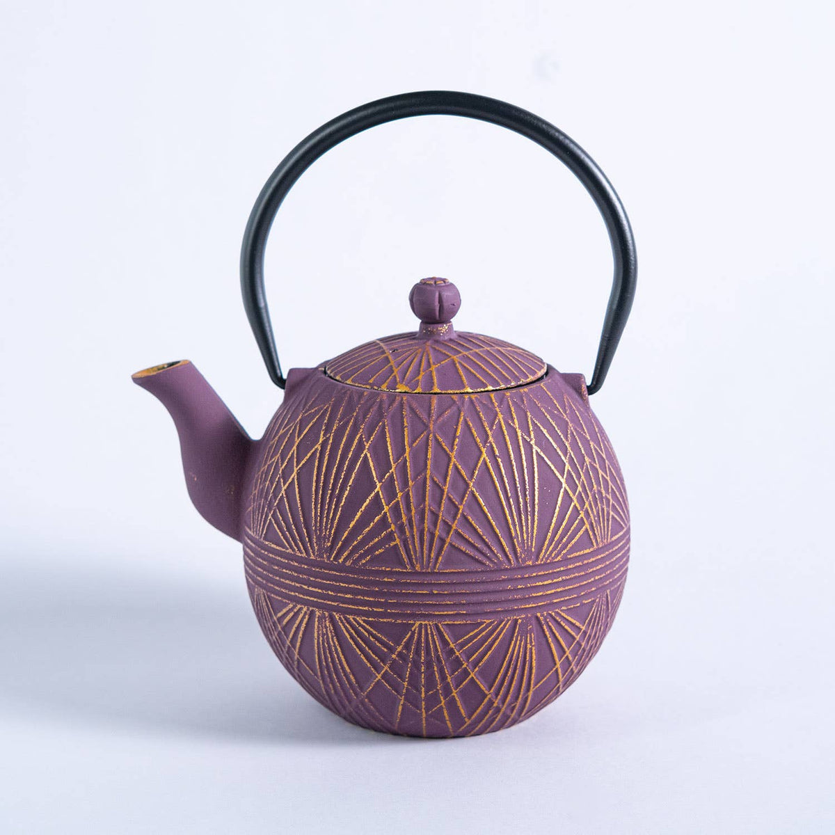 Purple Geometric Cast Iron Teapot | 28 fl oz