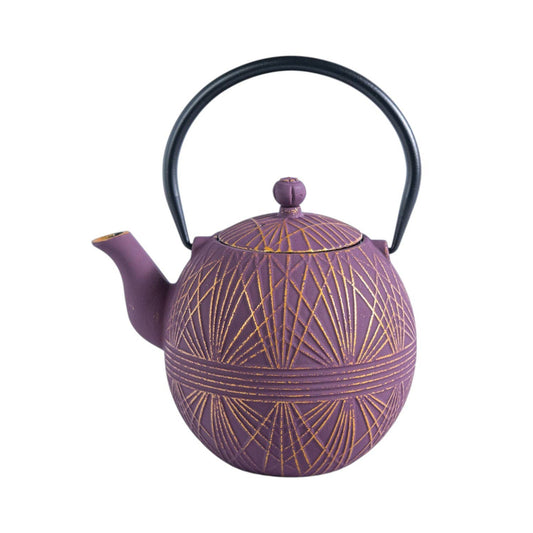 Purple Geometric Cast Iron Teapot | 28 fl oz-Urban Tokyo-The Bullish Store
