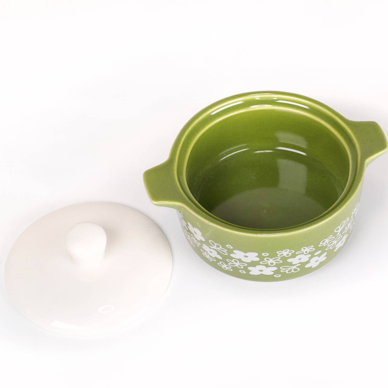 Pyrex-Inspired Casserole Ceramic Trinket Box | Retro Vintage Kitchen Keepsake