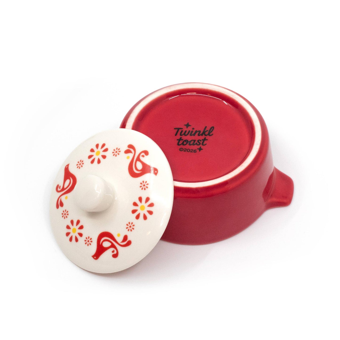Pyrex-Inspired Casserole Ceramic Trinket Box | Retro Vintage Kitchen Keepsake-Twinkltoast-The Bullish Store