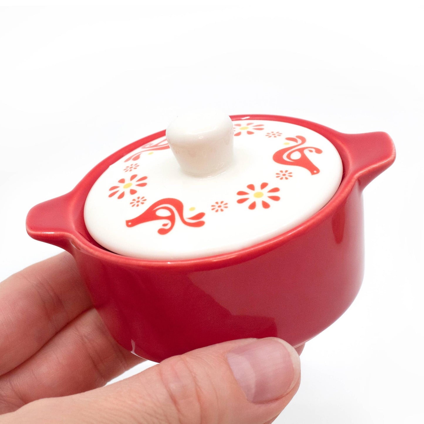 Pyrex-Inspired Casserole Ceramic Trinket Box | Retro Vintage Kitchen Keepsake-Twinkltoast-The Bullish Store