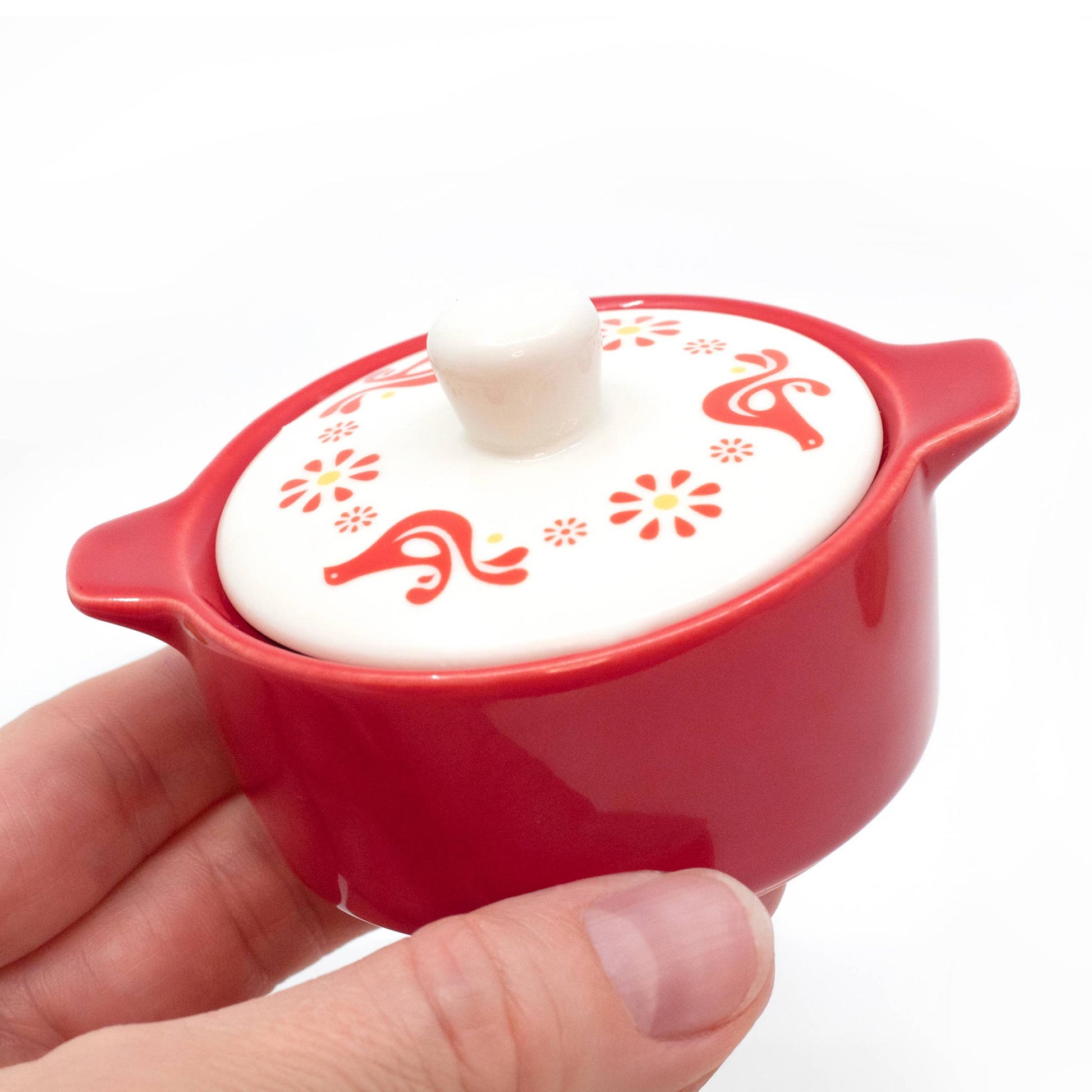 Pyrex-Inspired Casserole Ceramic Trinket Box | Retro Vintage Kitchen Keepsake-Twinkltoast-The Bullish Store