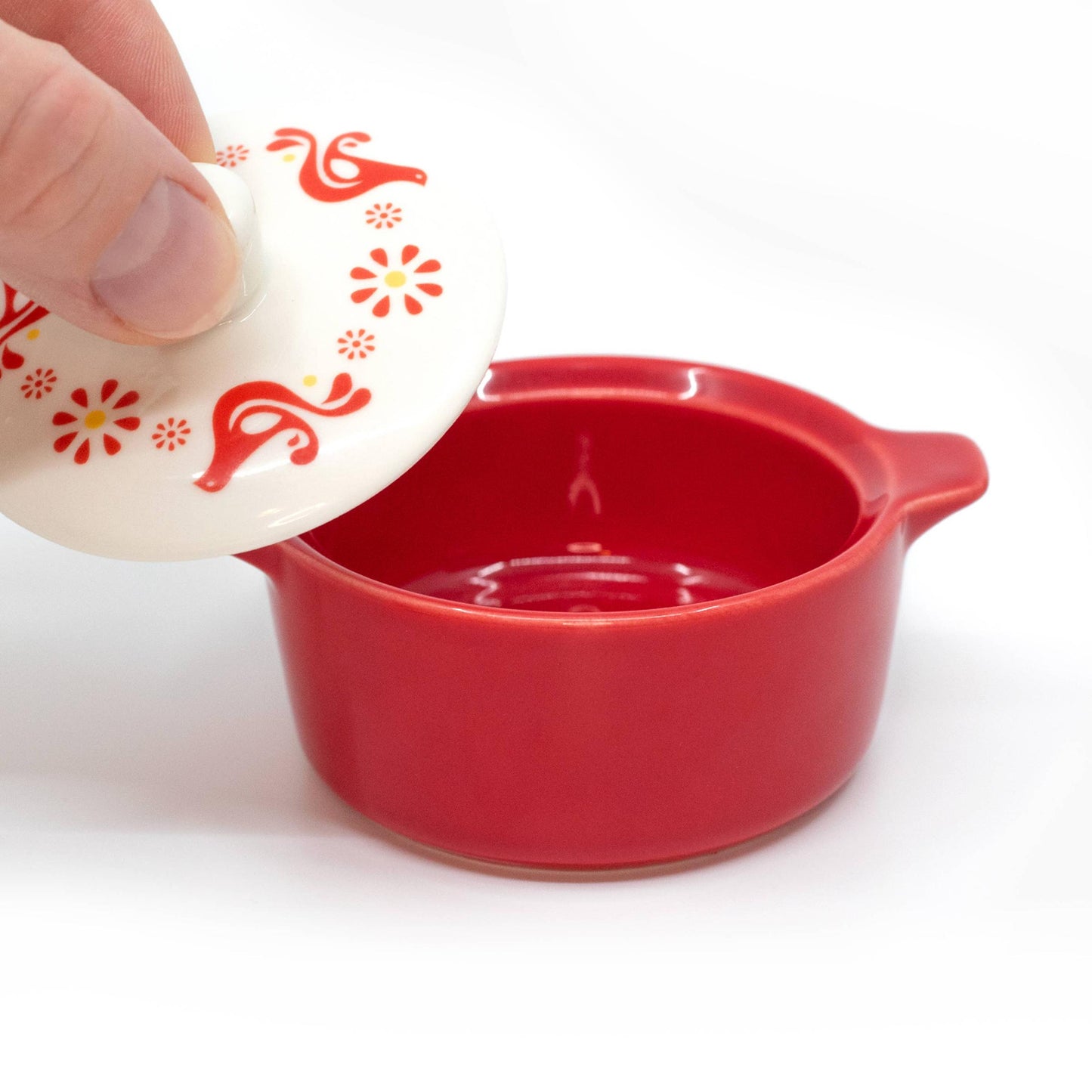 Pyrex-Inspired Casserole Ceramic Trinket Box | Retro Vintage Kitchen Keepsake-Twinkltoast-The Bullish Store