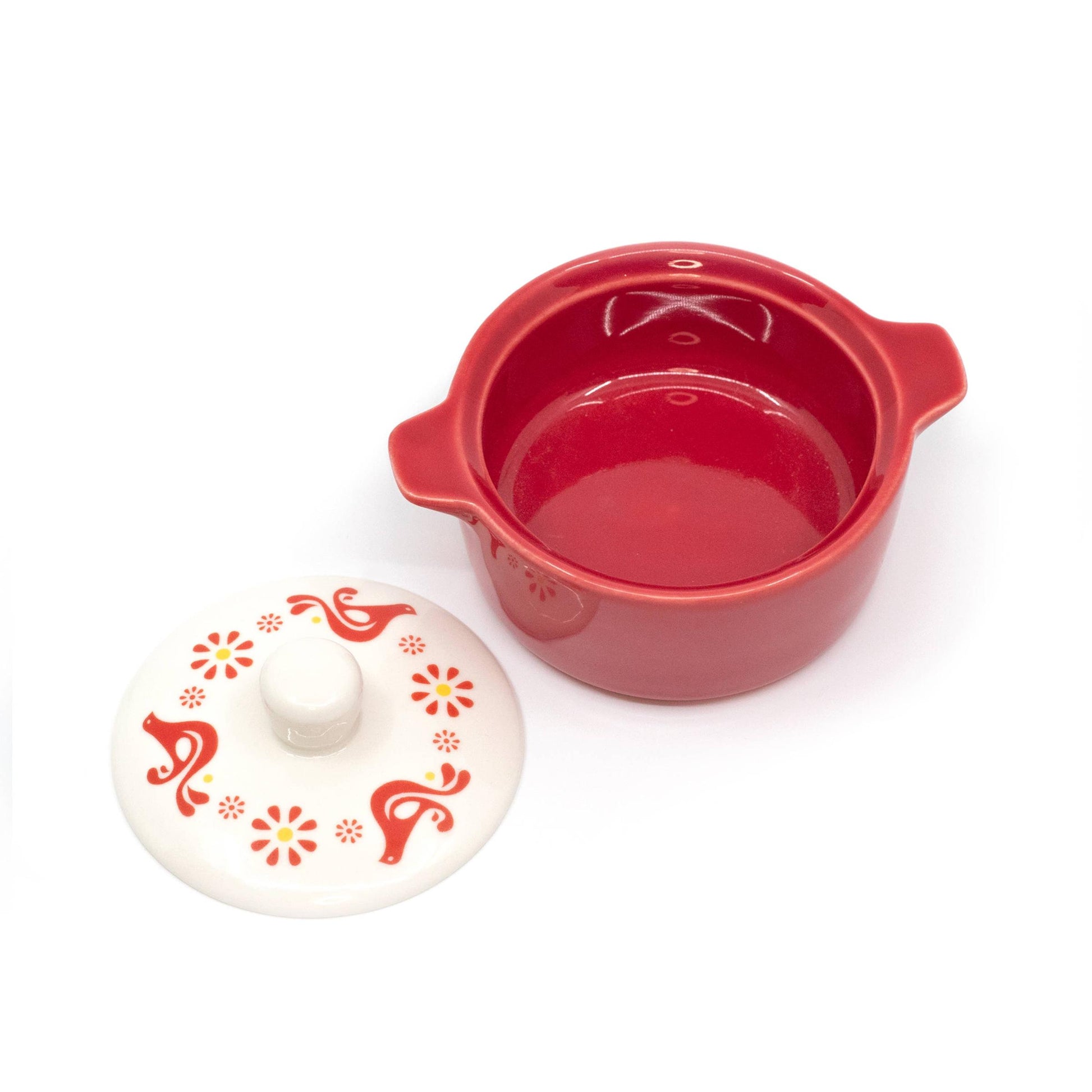 Pyrex-Inspired Casserole Ceramic Trinket Box | Retro Vintage Kitchen Keepsake-Twinkltoast-The Bullish Store
