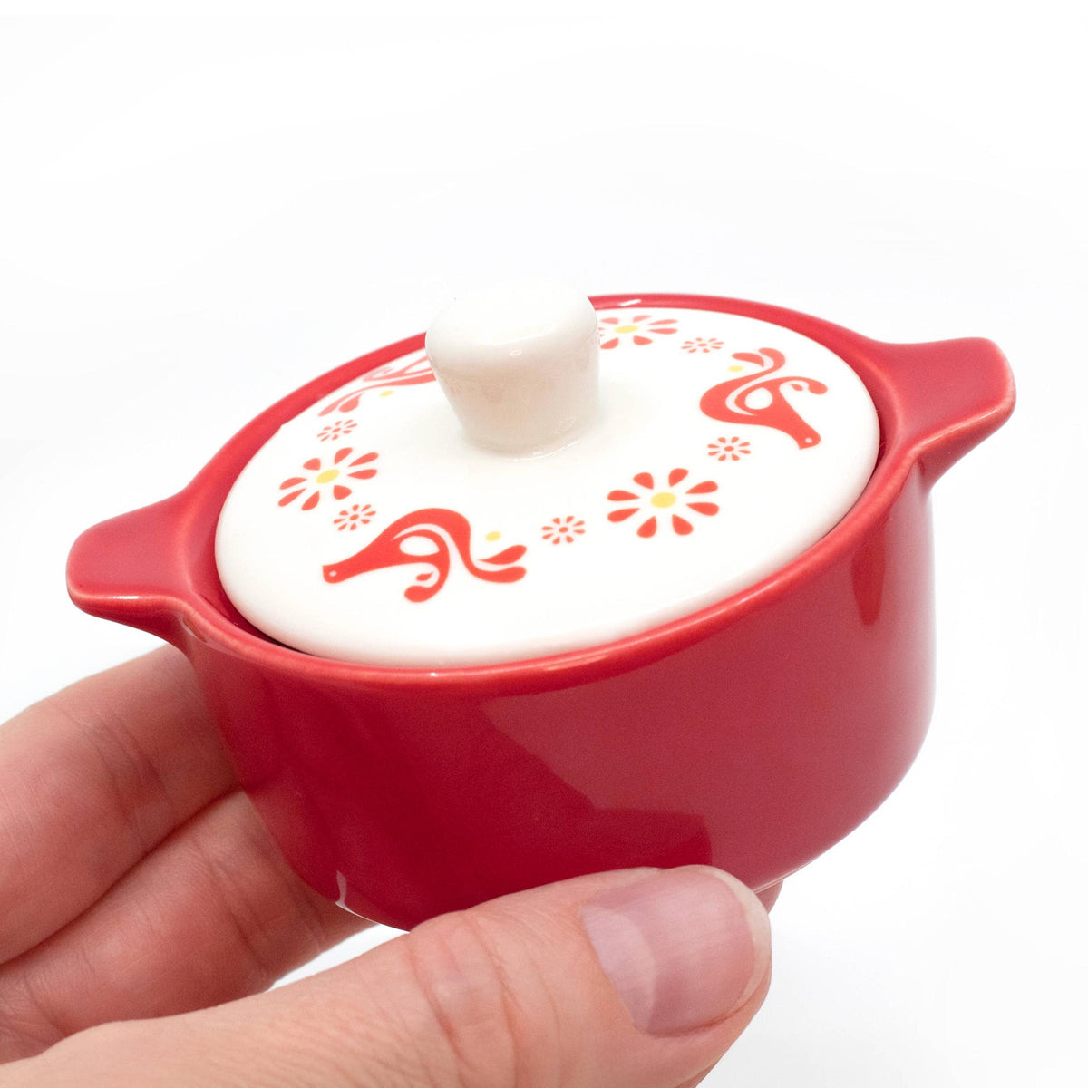 Pyrex-Inspired Casserole Ceramic Trinket Box | Retro Vintage Kitchen Keepsake-Twinkltoast-The Bullish Store