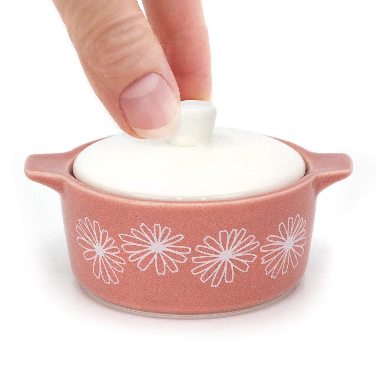Pyrex-Inspired Casserole Ceramic Trinket Box | Retro Vintage Kitchen Keepsake-Twinkltoast-The Bullish Store