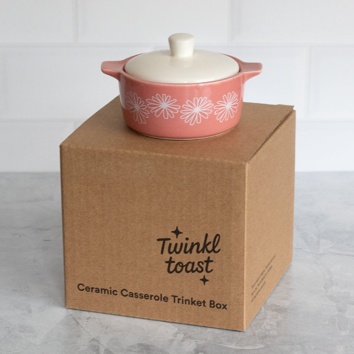 Pyrex-Inspired Casserole Ceramic Trinket Box | Retro Vintage Kitchen Keepsake-Twinkltoast-The Bullish Store