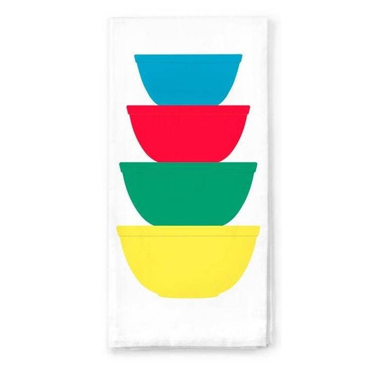 Pyrex-Inspired Cotton Tea Towel | Retro Vintage Kitchen Dish Towel Gift