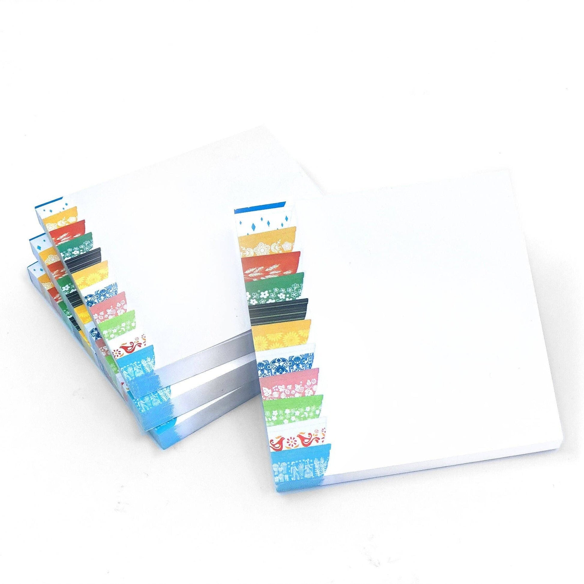 Set of colorful sticky notes on a white background