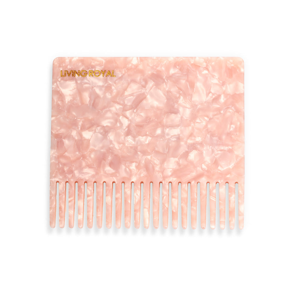 Pink Queen of Hearts Wide-Tooth Mini Comb