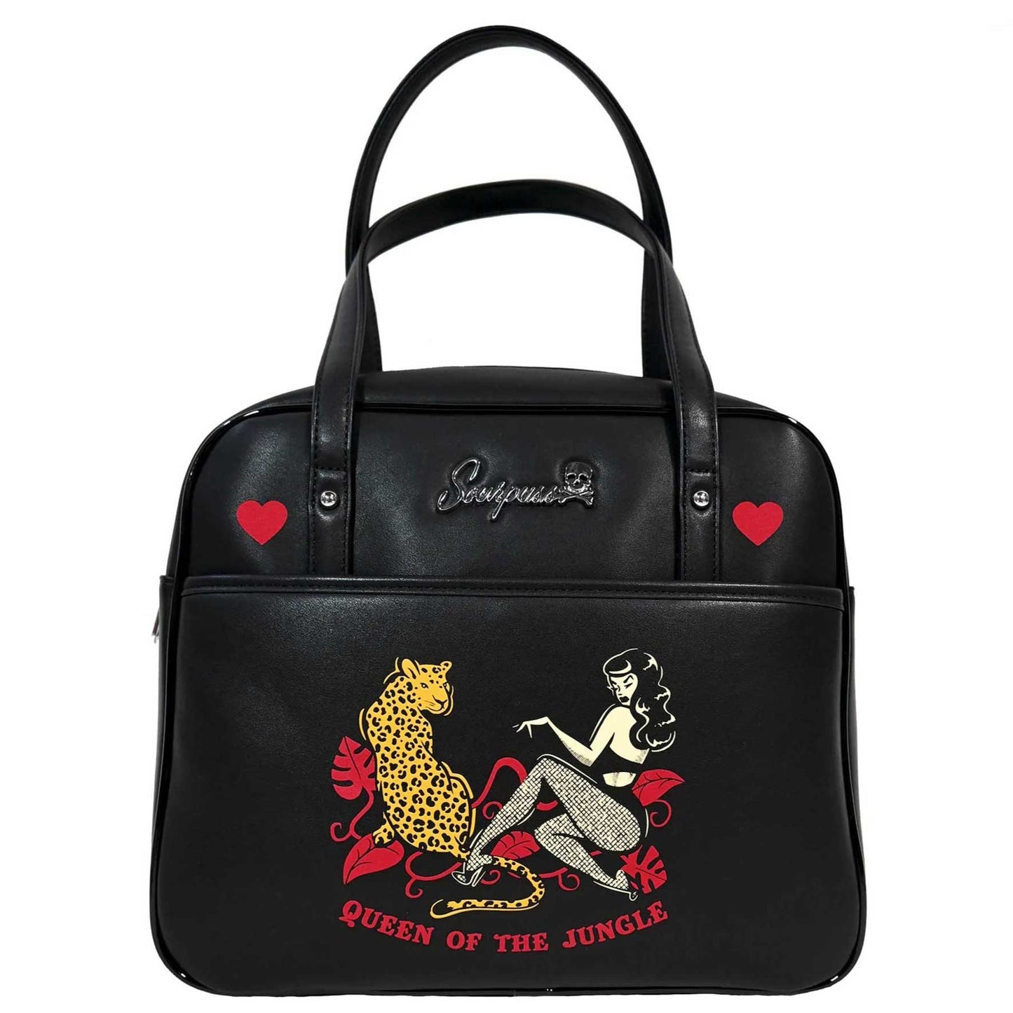 Queen of the Jungle Bowler Bag in Black