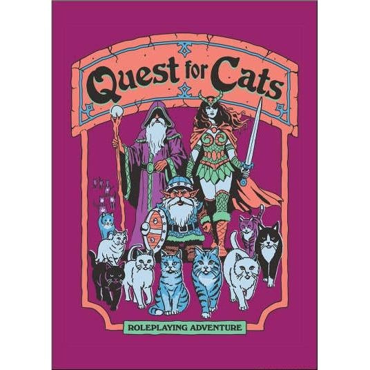 Quest for Cats Rectangular Refrigerator Magnet | Magnetic Surface Decor Art by Steven Rhodes | 2.5" X 3.5"