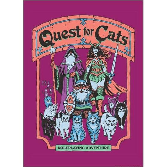 Quest for Cats Rectangular Refrigerator Magnet | Magnetic Surface Decor Art by Steven Rhodes | 2.5" X 3.5"