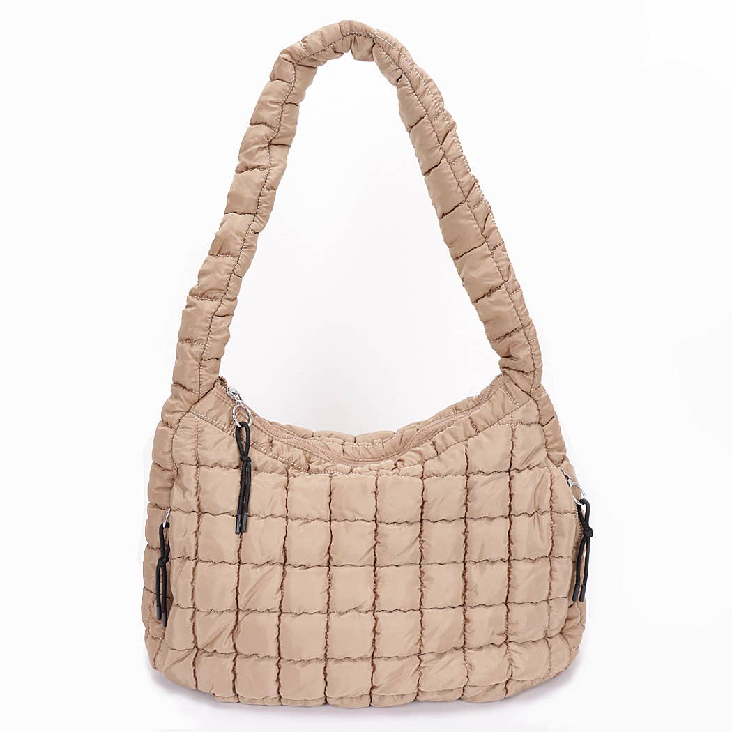 Quilted Nylon Padded Crossbody Bag